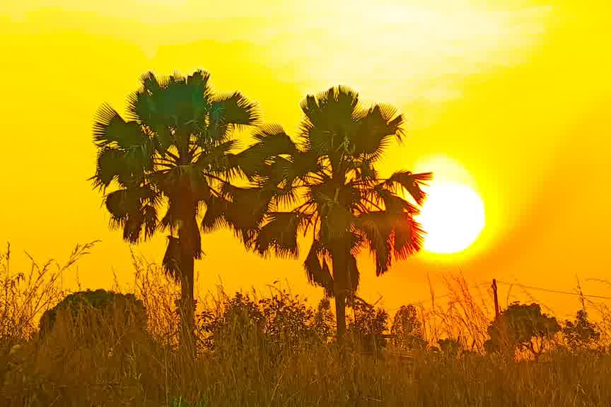 Sunsets during Gulu Bike Tours
