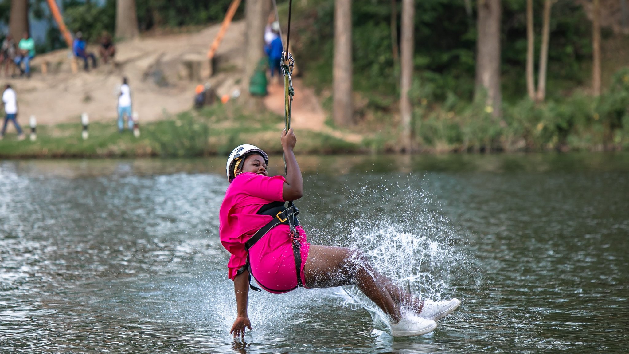 Zip lining in Lake Bunyonyi -Grime Safaris